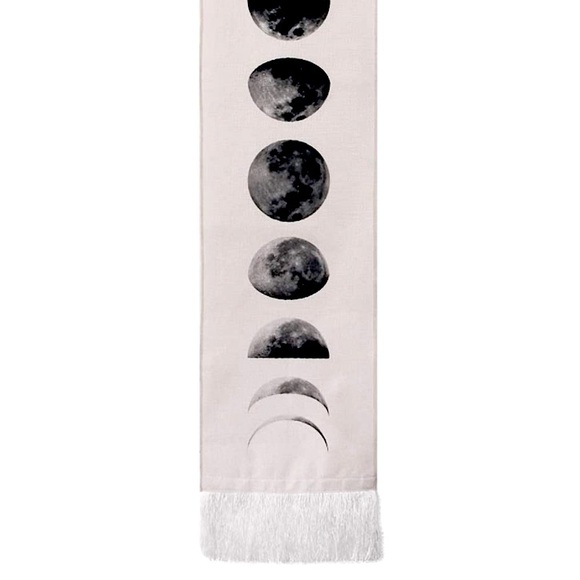 Moon Phases Art Hippie/Boho Tassel Vintage Tapestry Wall/Bedroom/Patio Decor - Picture 8 of 12